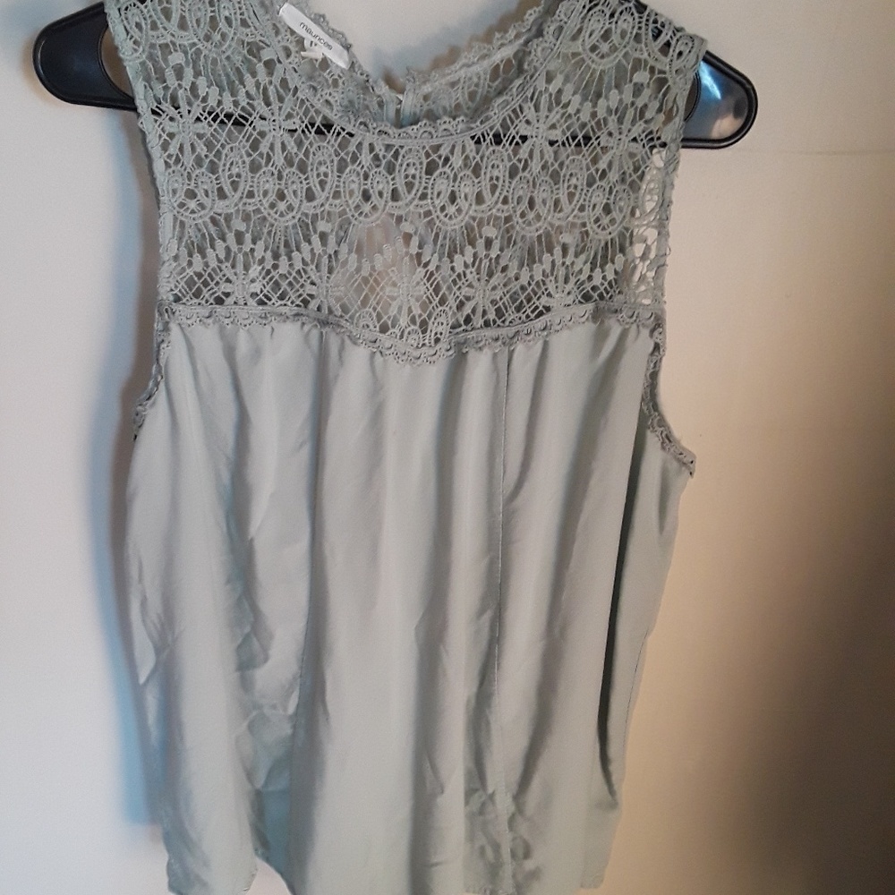 Lace pieced sleeveless top B1G1 = or <